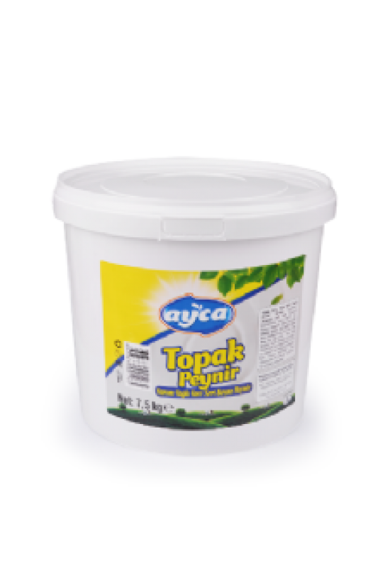 7,5 Kg. AYCA KOVA YARIM YAĞLI TOPAK PEYNİR (KÖY)