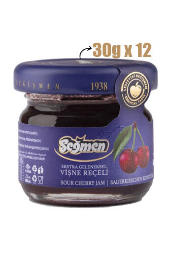 SEĞMEN -KAVANOZ- VİŞNE REÇELİ (30Gr.x24)