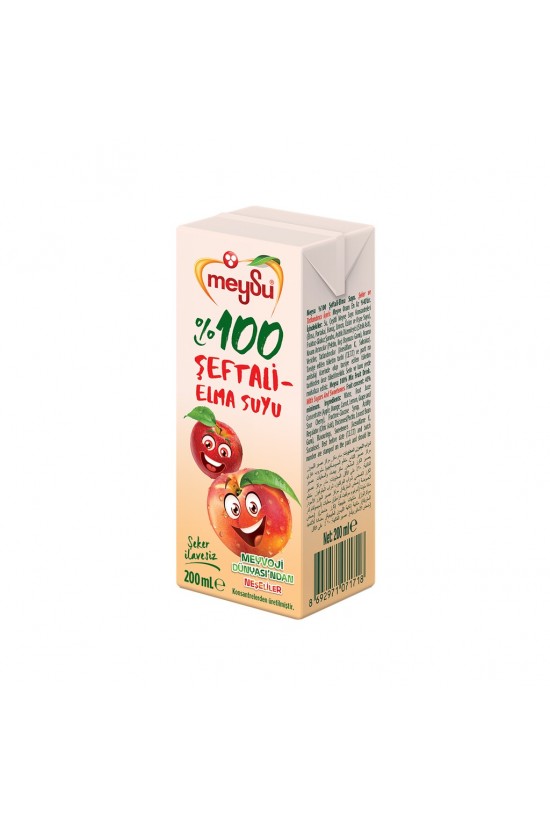 MEYSU %100 ŞEFTALİ-ELMA MEYVE SUYU (200ml.x27)